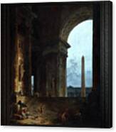 The Obelisk By Hubert Robert Old Masters Classical Fine Art Reproduction Canvas Print