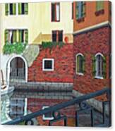 The Old Canal -prints Of Oil Painting Canvas Print