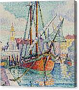The Orange Boat By Paul Signac Canvas Print