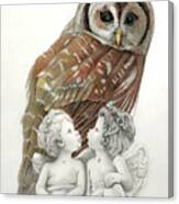 The Owl-guardian Or Predator Canvas Print