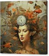 The Passage Of Time Is Inexorable, Metaphorical Illustration. Ai Canvas Print