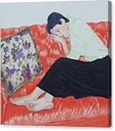 The Red Sofa Canvas Print