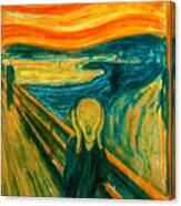 The Scream Group Of Paintings By Edvard Munch Canvas Print