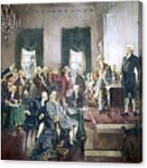 The Signing Of The Constitution Of The United States In 1787 Canvas Print