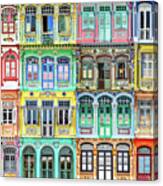 The Singapore Shophouse 8 Canvas Print