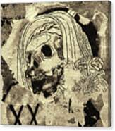 The Skull Bride Sepia Canvas Print