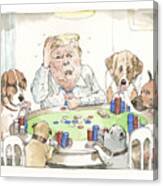 The State Of Play For A Poker-playing President Canvas Print