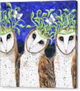 The Three Kings, An Owl Painting Canvas Print