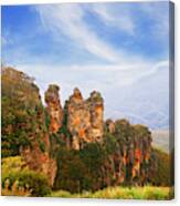 The Three Sisters In Blue Mountains, Australia Canvas Print