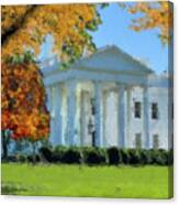 The Whitehouse In Fall Colors Canvas Print