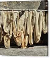 The Yard With Fishing Nets Canvas Print