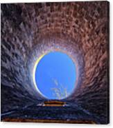 Things Are Looking Up - View Up Through An Old Silo At Abandoned Farm Site Canvas Print
