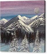 Three Snowy Trees Canvas Print