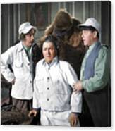 Three Stooges And The Gorilla Canvas Print