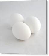 Three White Eggs Canvas Print