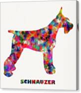Tie Dye Schnauzer Dog Art Canvas Print