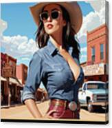 Tombstone Downtown Girl Canvas Print