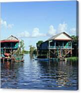 Tonlesap Lake Cambodia Floating Village 2 Canvas Print