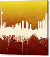 Toronto And Boston Skyline Mashup Canvas Print