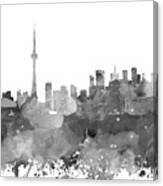 Toronto Ontario Canada Grayscale Skyline Design 253 Canvas Print