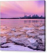 Toronto Winter Waterfront Skyline Canvas Print