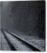 Tracks In The Snow Canvas Print