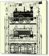 Train Diagram Canvas Print