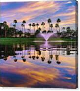 Tranquil Reflections Capturing The Beauty Of A Palm Beach Garden Canvas Print
