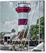 Tranquility By Harbour Town Lighthouse Canvas Print