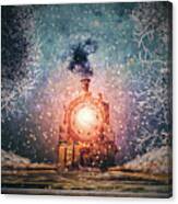 Traveling On Winters Night Canvas Print