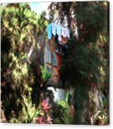 Treehouse Washline In Dominica Canvas Print