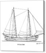Trehantiri - Traditional Greek Sailing Boat Canvas Print