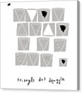 Triangle Dot Squiggle Canvas Print