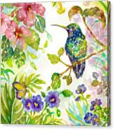 Tropical Hummingbird Canvas Print