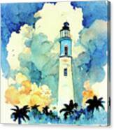 Tropical Lighthouse - Somewhere Warm Canvas Print
