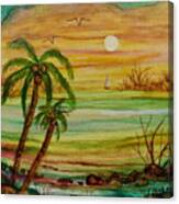 Tropical Moon Canvas Print