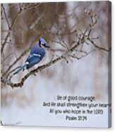 Trusting At All Times Bird And Scripture Canvas Print