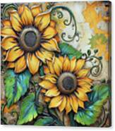 Tuscany Sunflowers Canvas Print