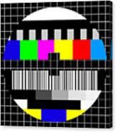 Retro Tv Test Screen, No Signal Found Canvas Print