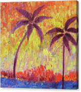 Two Palm Trees Canvas Print
