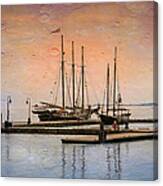 Two Schooners At Bay Canvas Print
