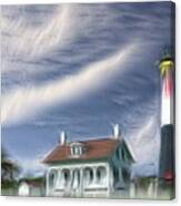 Tybee Island Lighthouse Painterly Canvas Print