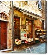 Typical Small Shop In Tuscany Canvas Print