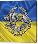 Ukrainian Special Operations Forces - Sso Emblem Over Ukrainian Colors Canvas Print