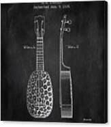 Ukulele Chalkboard Patent Canvas Print