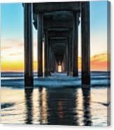 Under The Pier On A Summer Evening Canvas Print