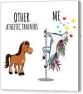 Unicorn Athletic Trainer Other Me Funny Gift For Coworker Women Her Cute Office Birthday Present Canvas Print