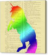 Unicorn Rainbow - Magical Arthorsequote Canvas Print