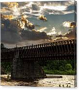 Upper Delaware River Roebling Aqueduct Bridge Canvas Print