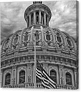 Us Capitol Dome Ii Bw Canvas Print